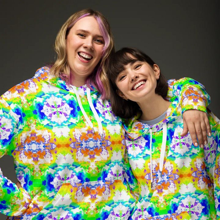 Abstract Vibrant Melting Daisy Flower Unisex Hoodie product image (1)