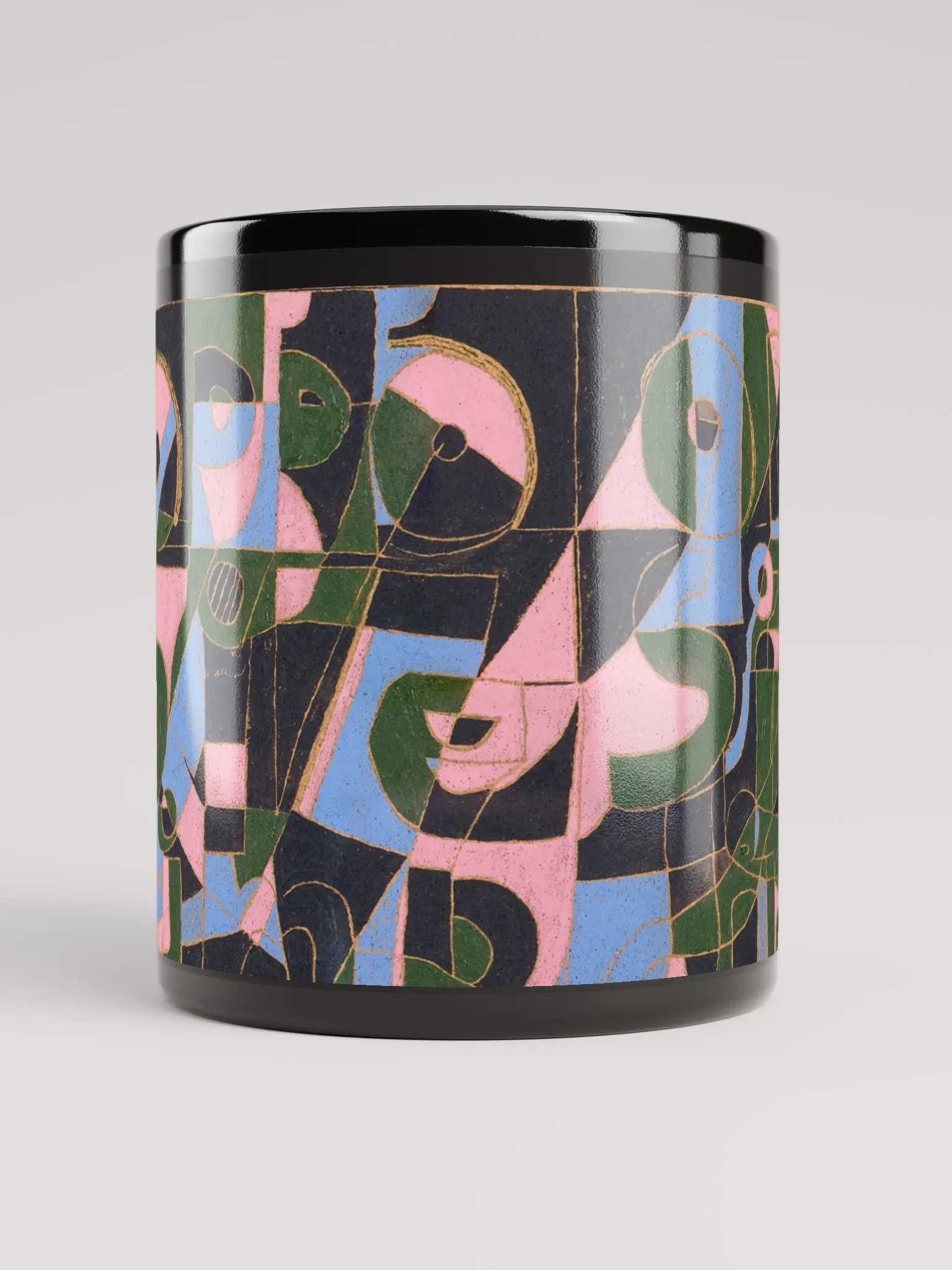 opposite dimples in the bored mind of the squid black glossy mug product image (5)