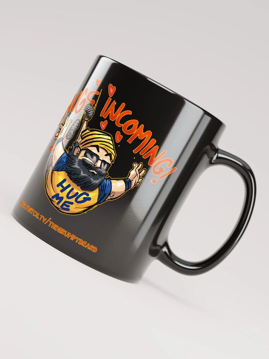 HUGS INCOMING - Black Glossy Mug product image (4)