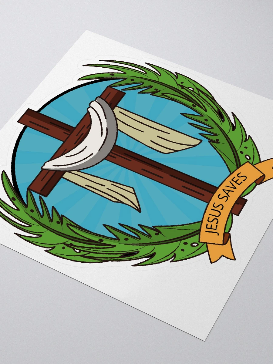 Palm Sunday Jesus Saves Cross Sticker product image (3)