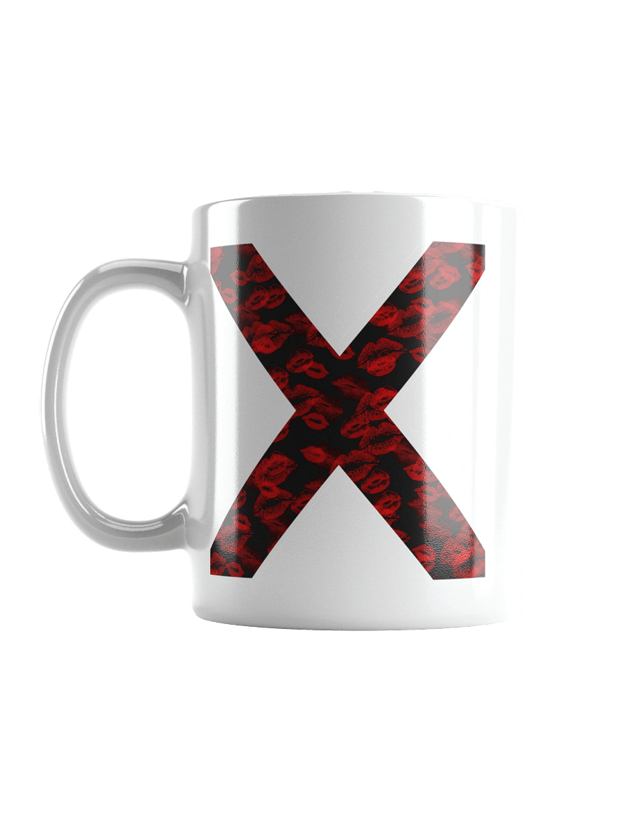 Black X Red Lipstick Kisses | Glossy White Mug product image (3)