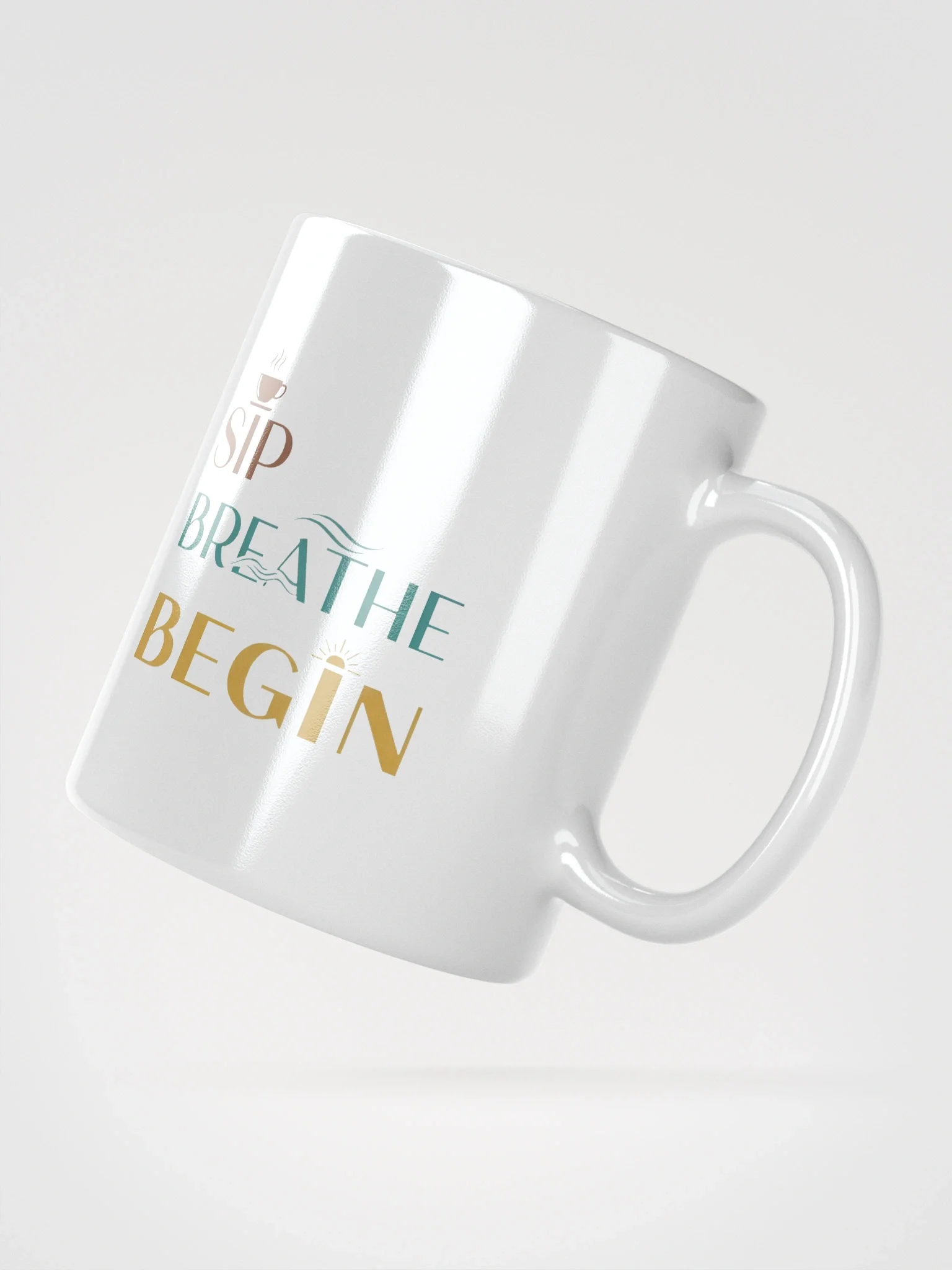 Sip, Breathe, Begin Mug – Motivational Coffee Cup for Mindful Mornings & Daily Inspiration product image (3)