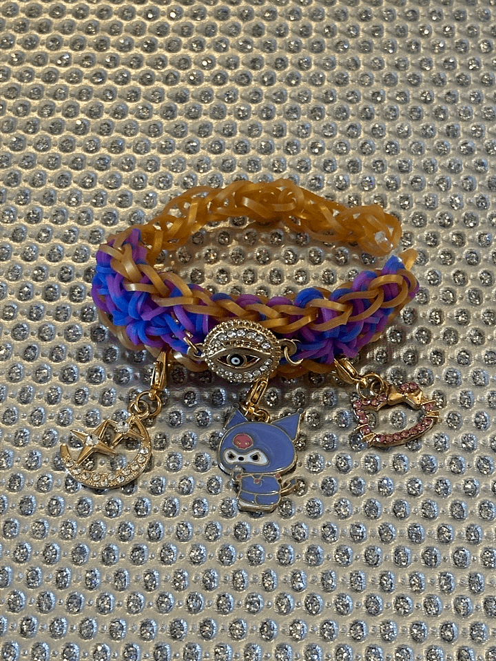 Purple Ninja Evil Eye Elastic Band Bracelet product image (1)