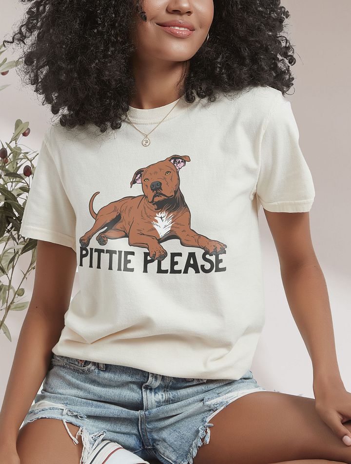 Pittie Please T-Shirt of a Pitbull | Funny T-Shirt for Pittie, Staffordshire, and Bully Owners product image (26)