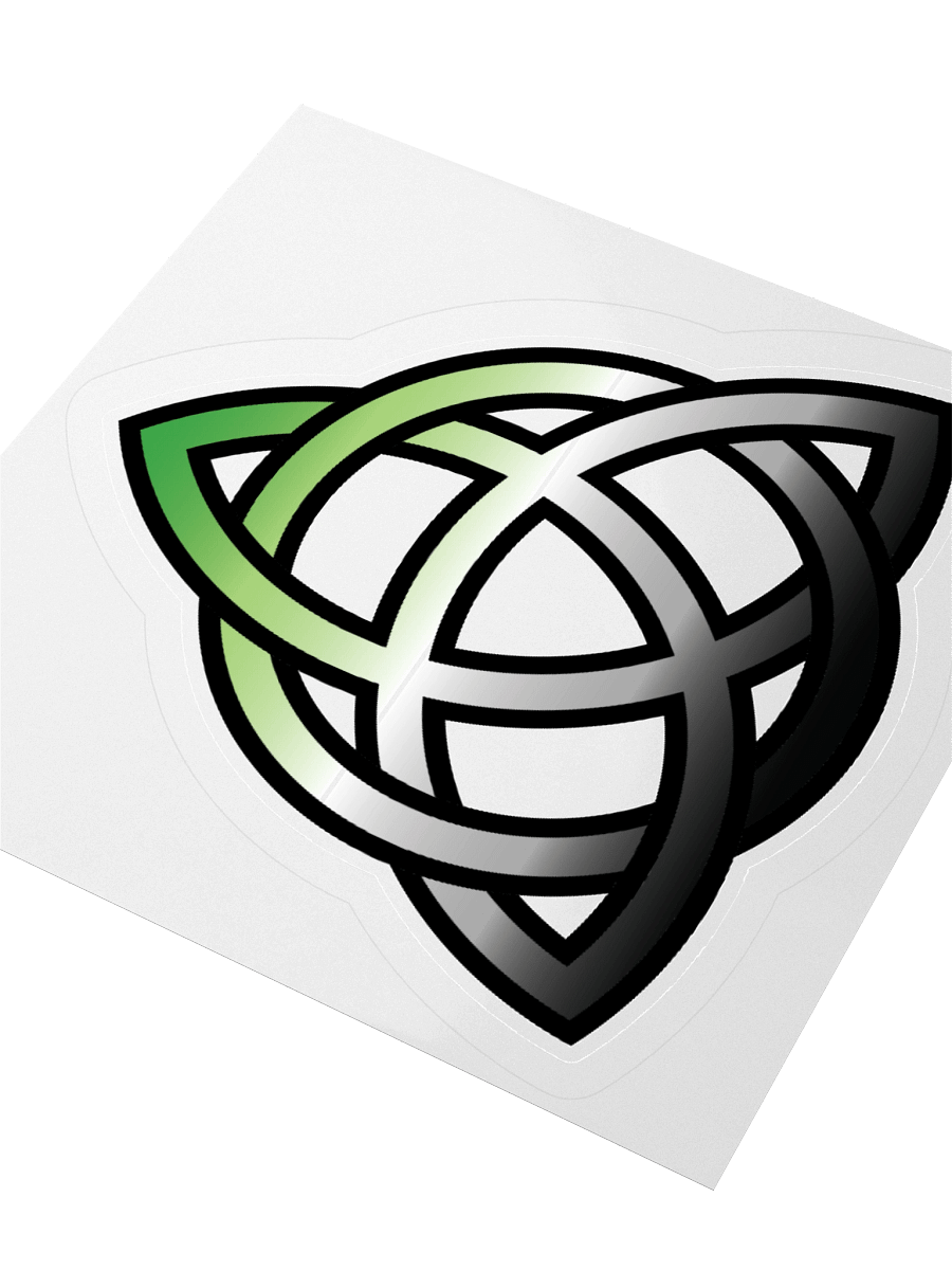 Aromantic Pride Gradient Celtic Knot Sticker product image (9)
