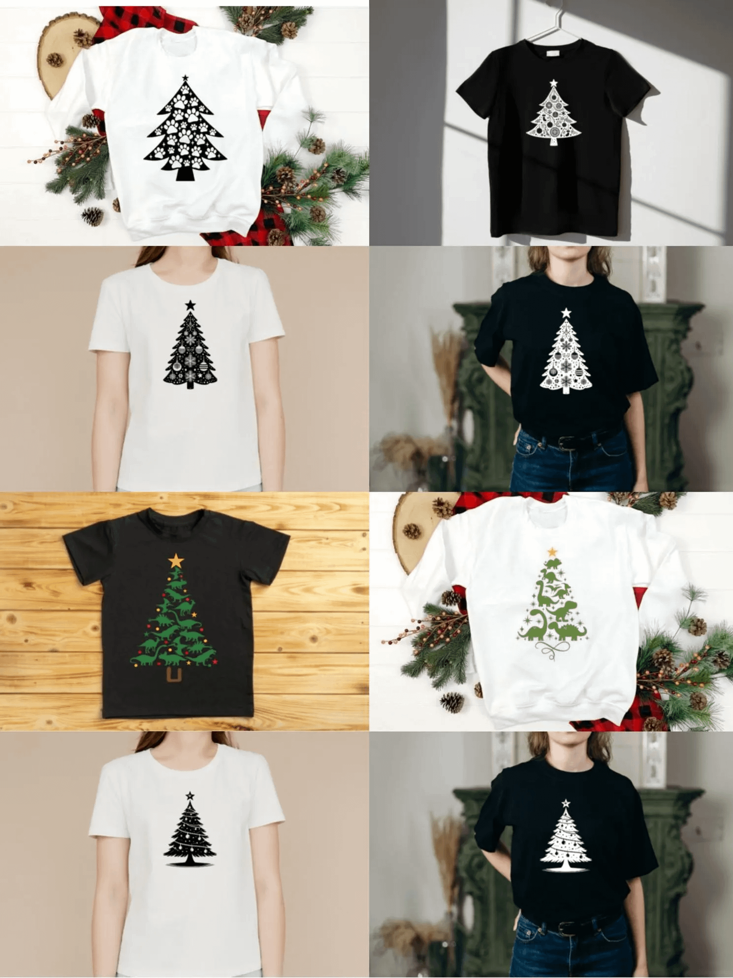 CHRISTMAS TREE SVG Bundle Christmas Tree Outline Christmas Ornaments Svg product image (6)