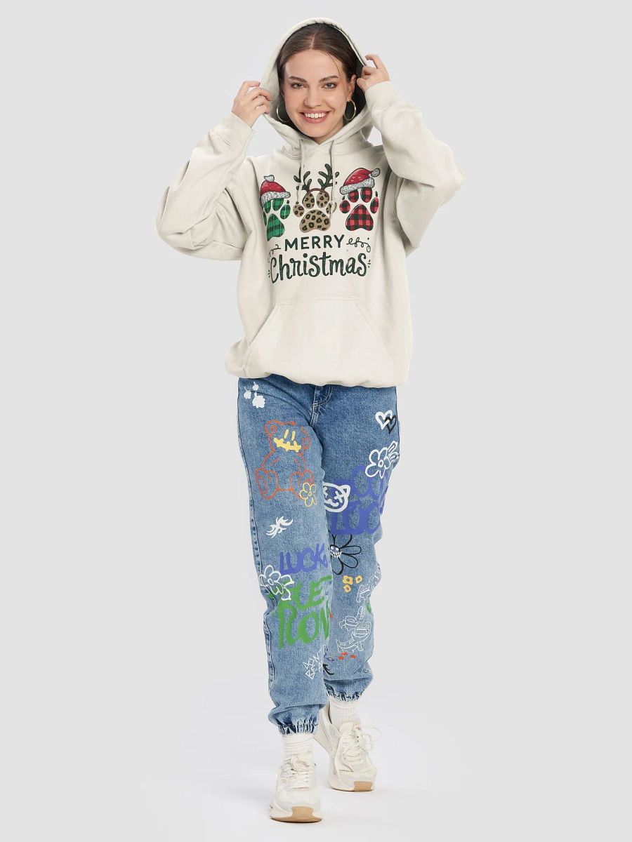 Festive Paw Prints Classic Hoodie product image (8)