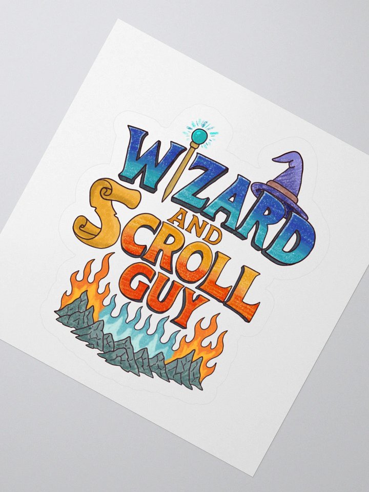 Wizard and Scroll Guy - Logo Sticker product image (6)