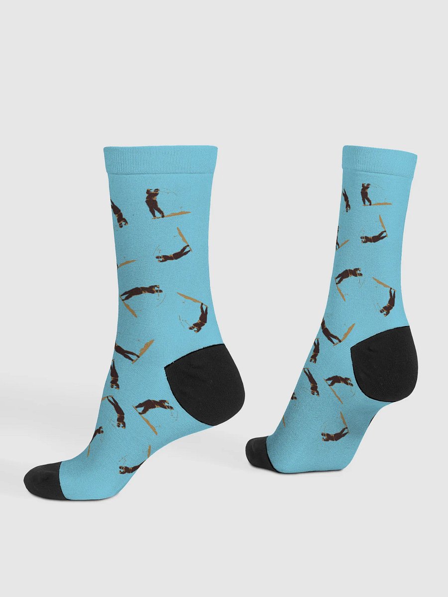 From the Drop Zone Splatter Pastel Blue Crew Socks product image (4)