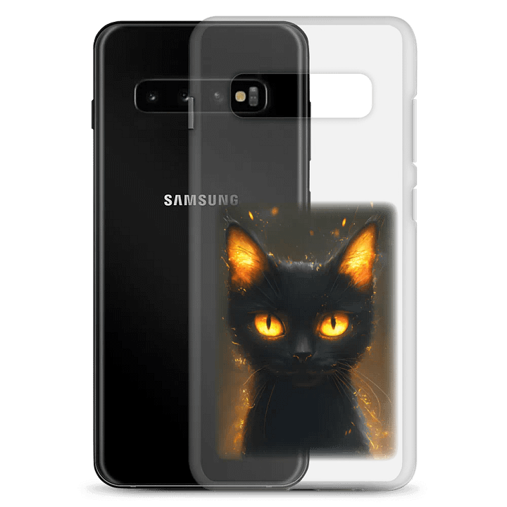 Samsung phone case with fire cat product image (8)