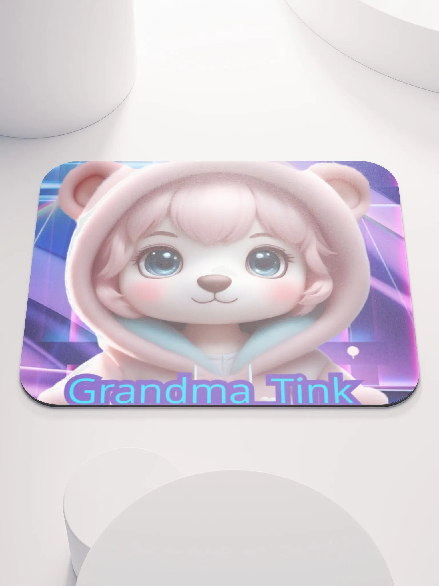 Whimsical Bear Hood Mouse Pad product image (1)
