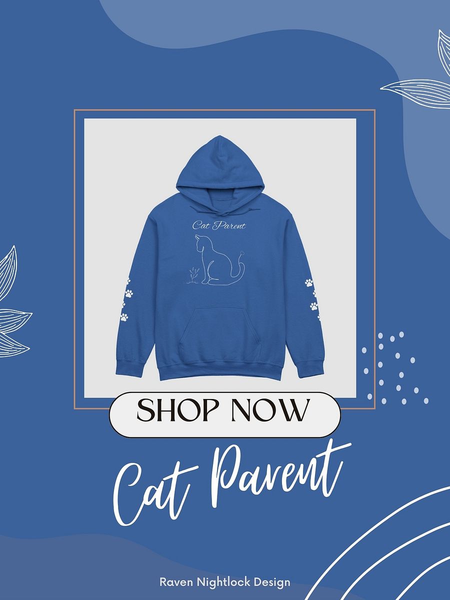 Cat Parent Line Art Unisex Hoodie product image (1)
