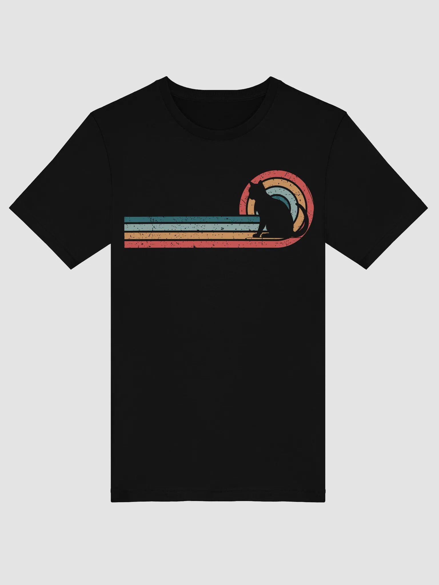 Retro Vintage Cat T-Shirt – Cool 70s Style Feline Tee for Cat Lovers product image (1)
