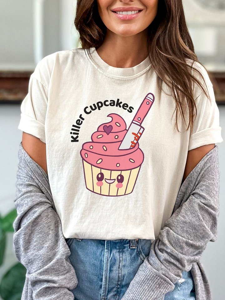 Killer Cupcakes T-Shirt – Hand-drawn Sweet, Sassy & Slightly Sinister product image (1)