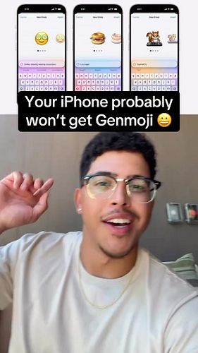 Apple iOS 18’s Genmoji feature will only be available for iPhone 15 Pros

@milesabovetech

#apple #iphone #tech #gadgets #vir...