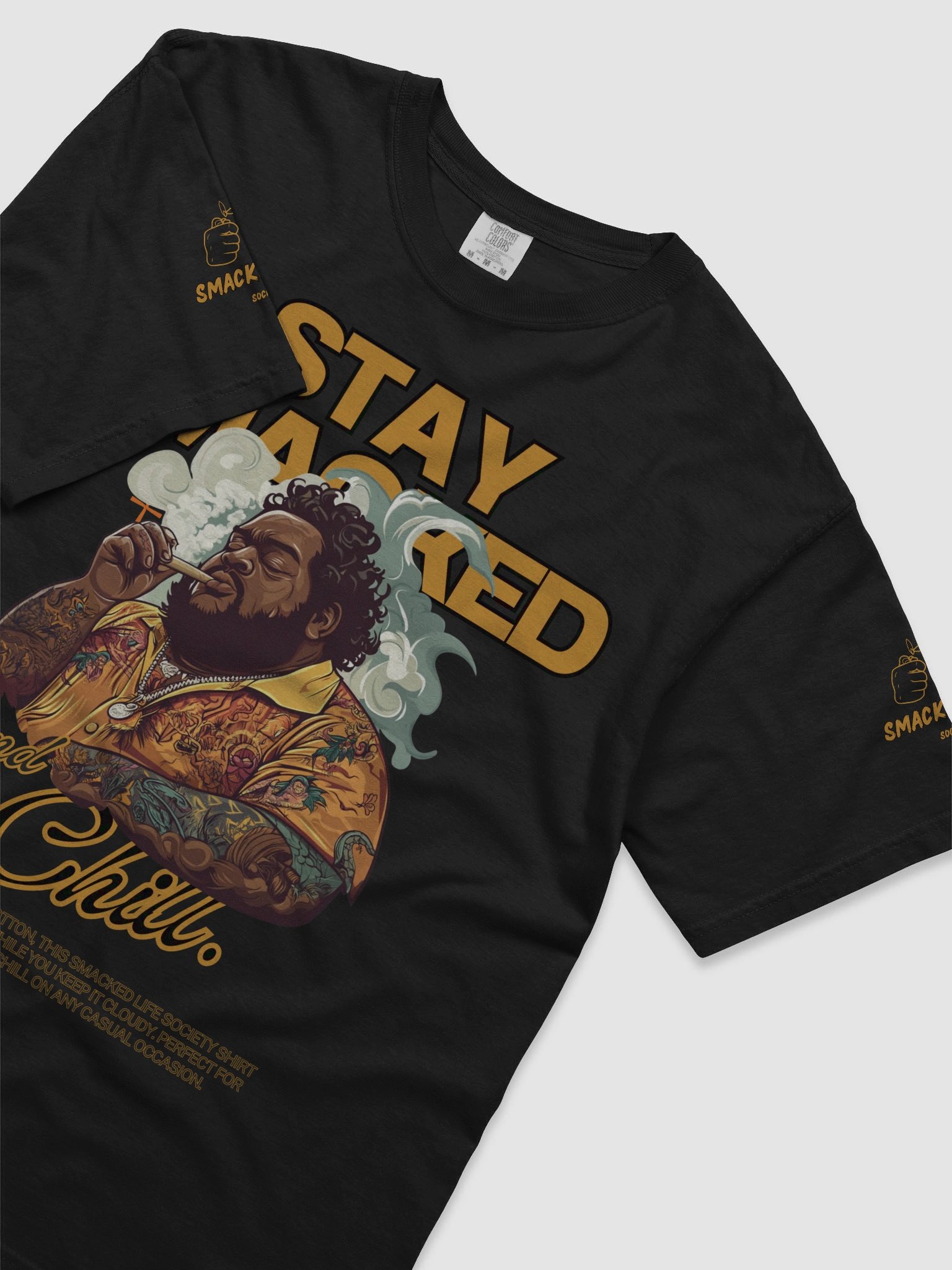 Stoner Tee - Stay Smacked Unisex T-Shirt - Cannabis Art Tee Featuring Chill Stoner Design product image (14)