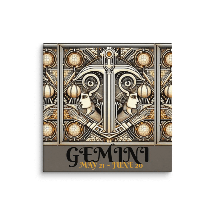 🌟 Unveil the Duality of Gemini with Art Nouveau Elegance! 🌟 product image (1)