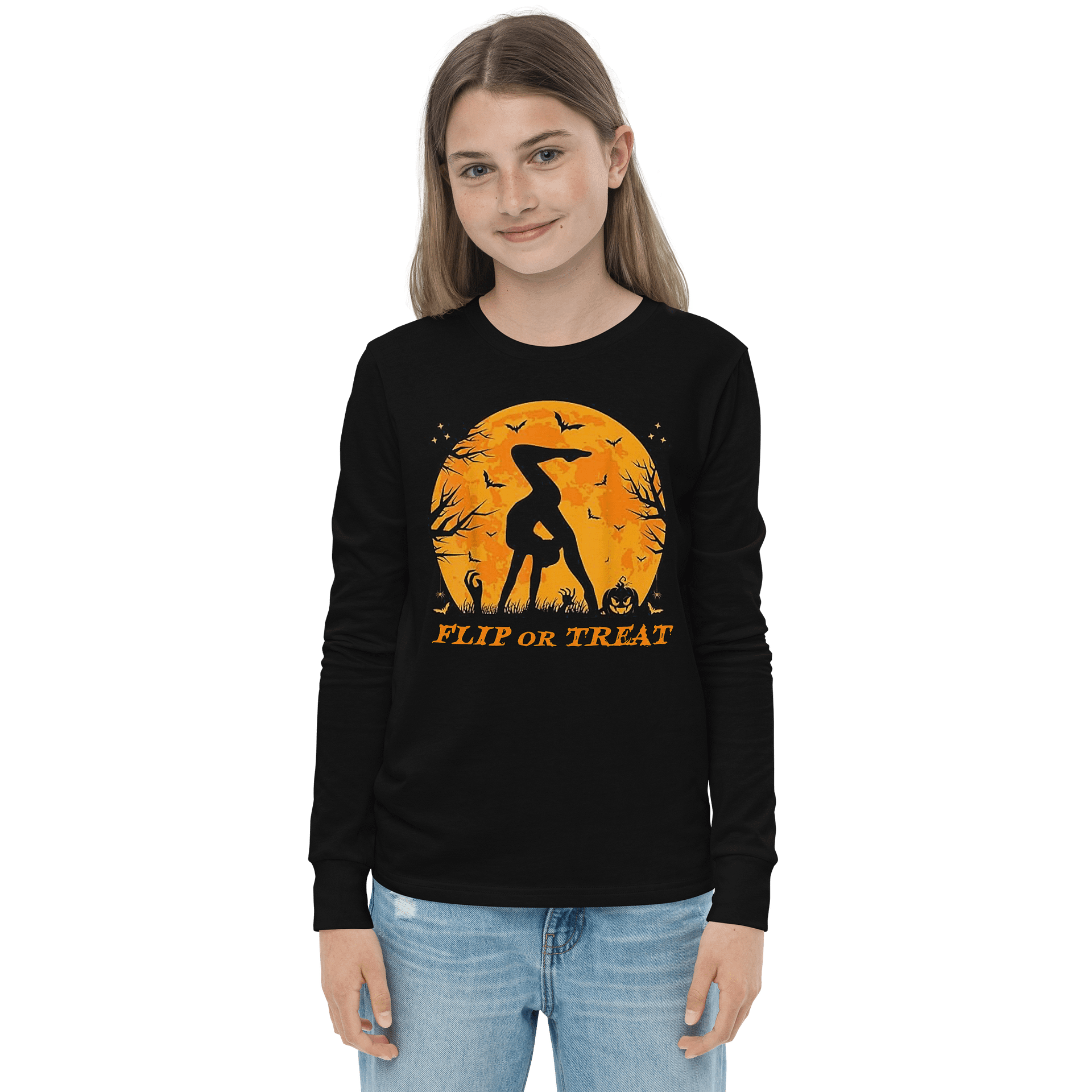 Gymnastics - Flip or Treat Kids Long Sleeve T-Shirt product image (1)