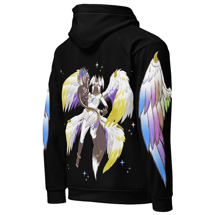 Non Binary Pride Angel Hoodie - Positions A product image (1)