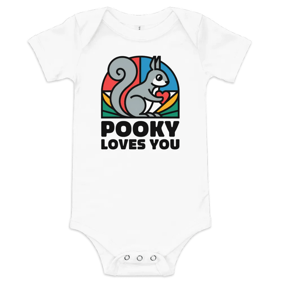 Pooky's Love Squirrel Baby Onesie product image (1)