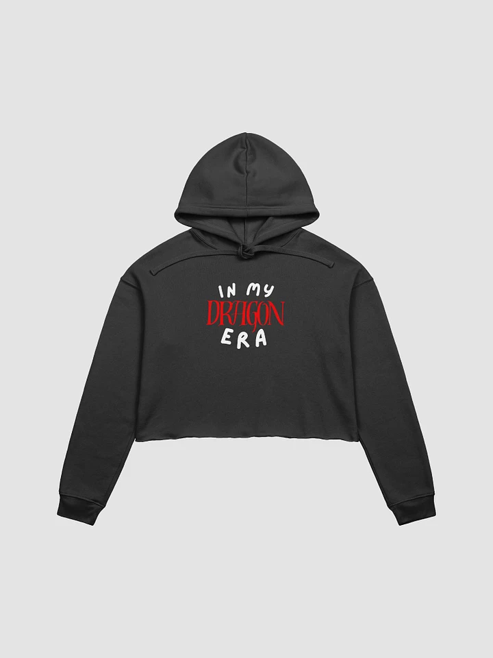 In My Dragon Era Black & Red Cropped Hoodie product image (1)