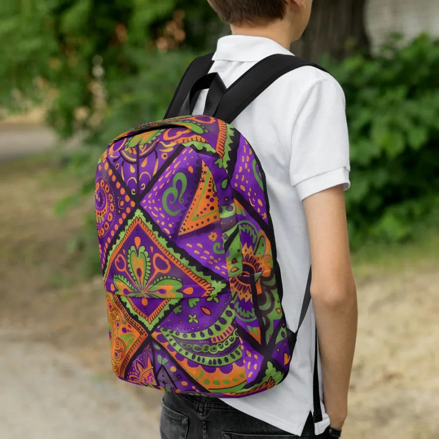 Vivid Mosaic Dreams Backpack product image (1)