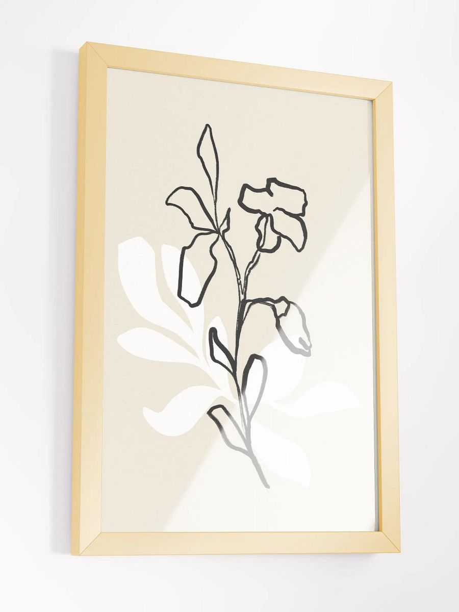 Botanical Beauty Framed Line Art Poster | Elegant Minimalist Plant Design for Modern Interiors product image (3)