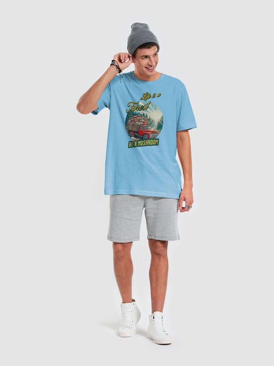 Life is a Forest Be a Mushroom T-Shirt - Vintage Style Fungi Graphic Tee | Retro Red Truck Design | Mushroom Lover Gift product image (3)