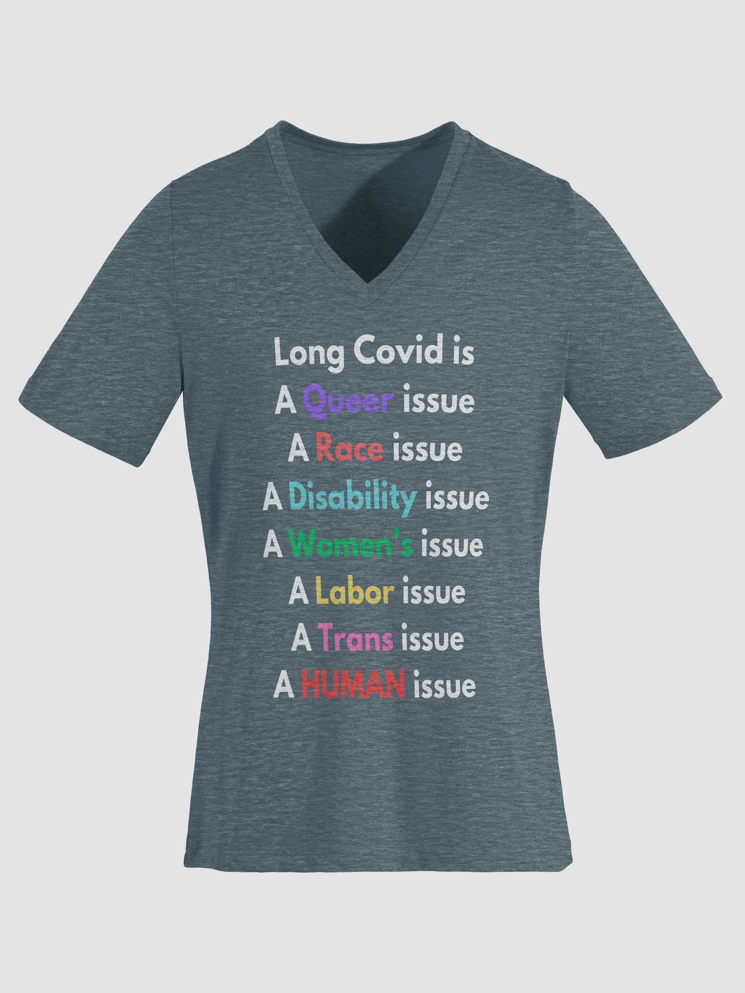 Long Covid Is Relaxed V-Neck Tee product image (28)