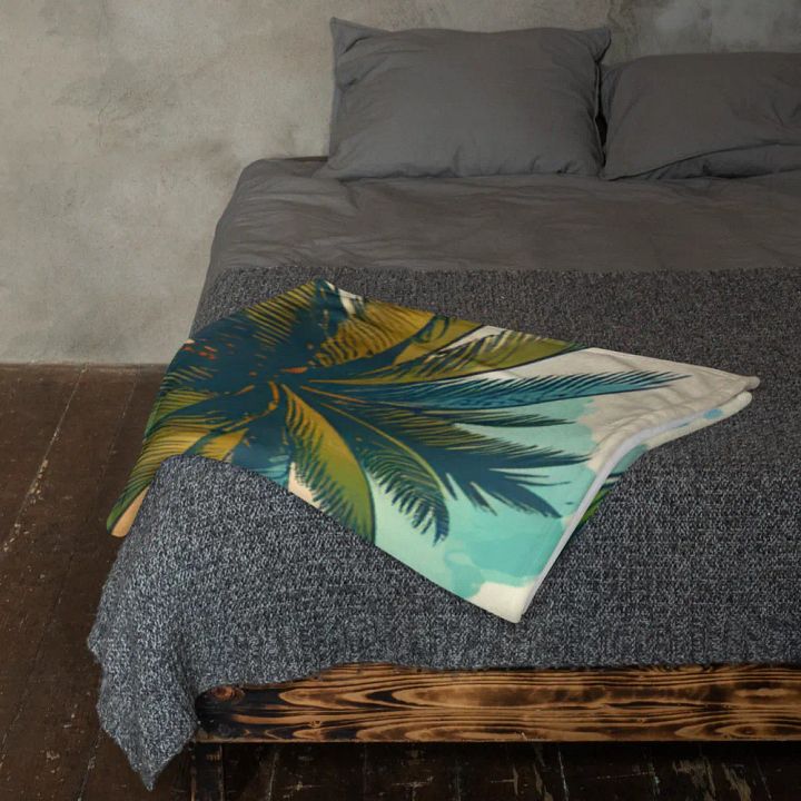 Stunning Beach Watercolor Throw Blanket product image (1)