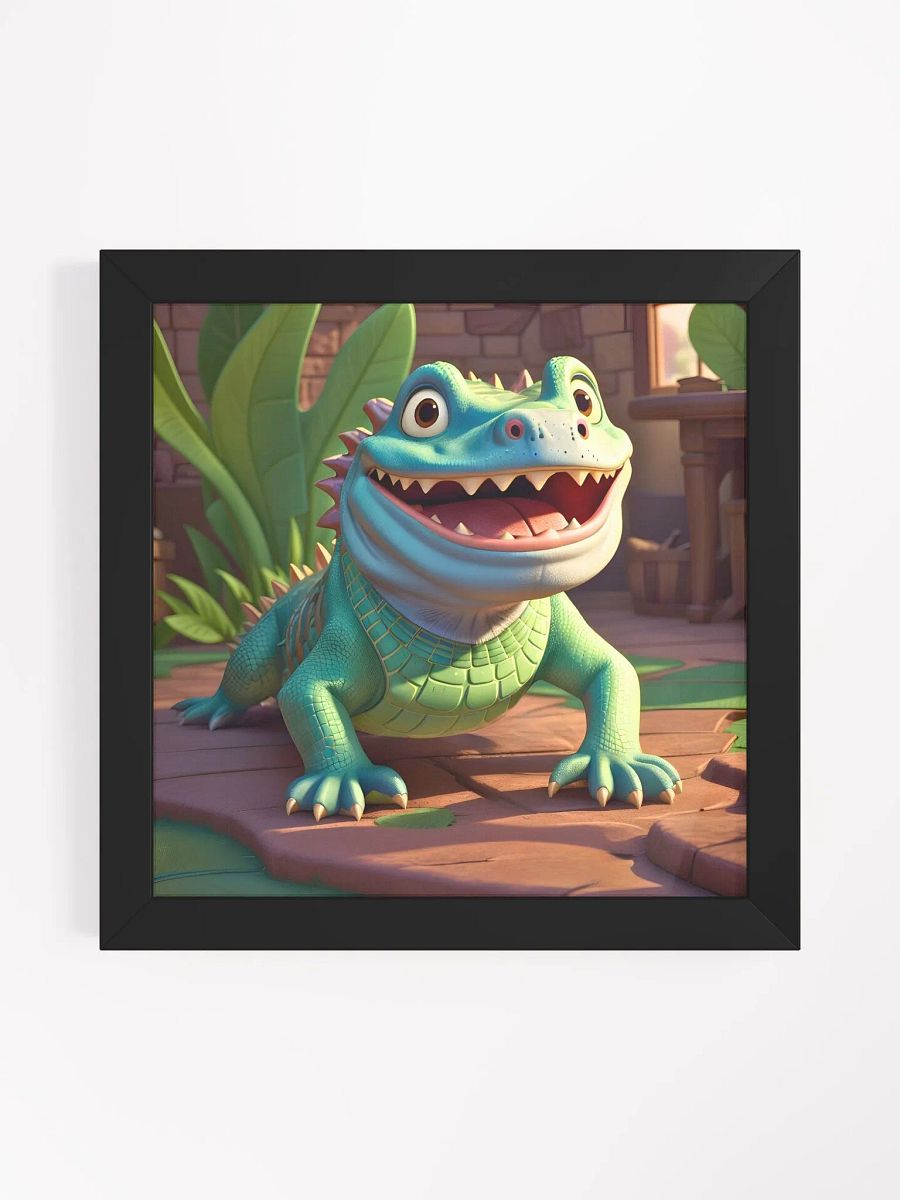 Endangered Species - Mexico - Morelet´s Crocodile Eco-Friendly Ayous Wood Framed Poster product image (1)