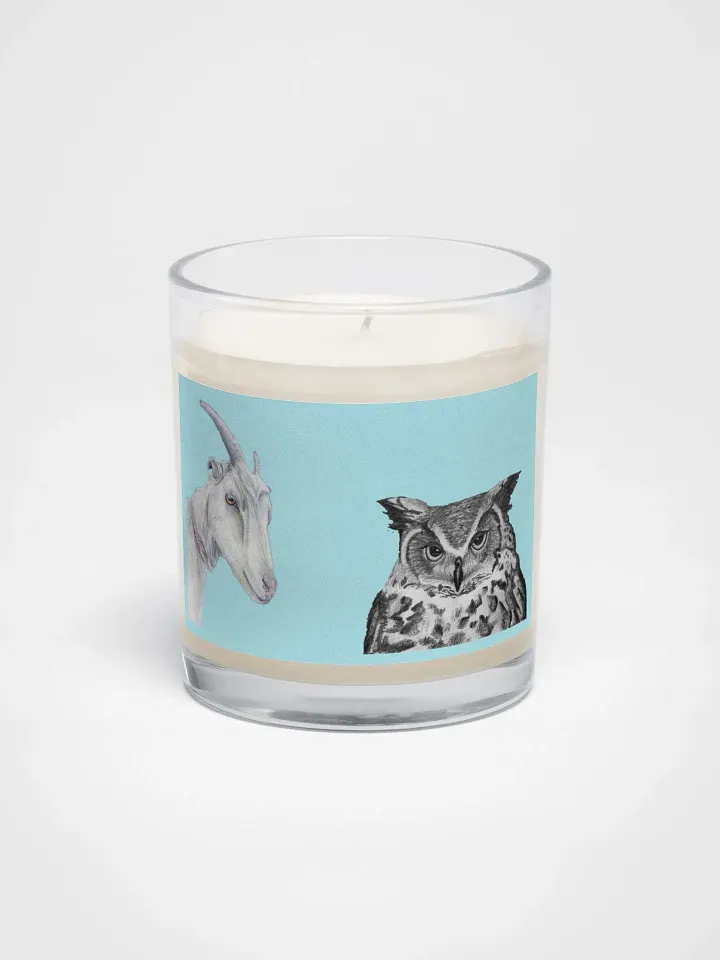 Goat and Owl Close-ups Candle product image (1)