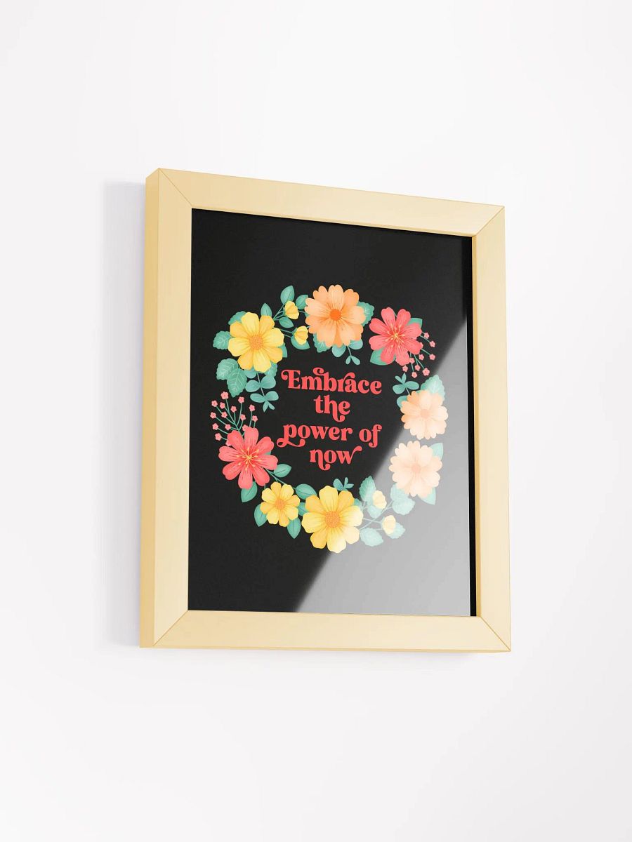 Embrace the power of now - Motivational Wall Art Black product image (2)