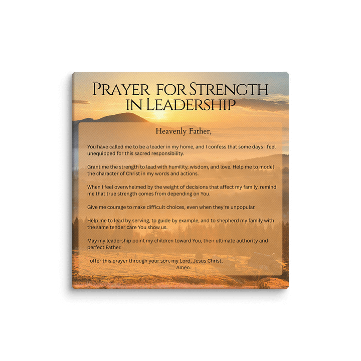 Prayer for Strength in Leadership - Canvas product image (10)