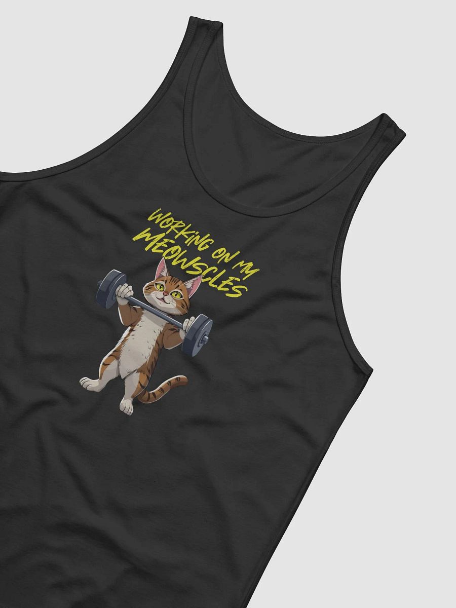 working on my meowscles tank top product image (4)