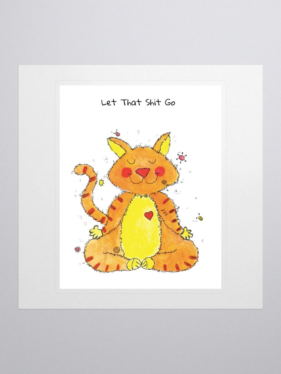 Ging Ging Meditating Cat Sticker product image (1)