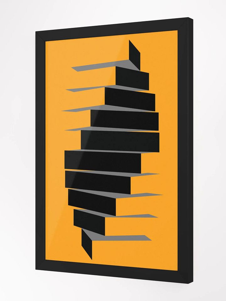 Twisting Geometric Spiral Framed Poster product image (3)