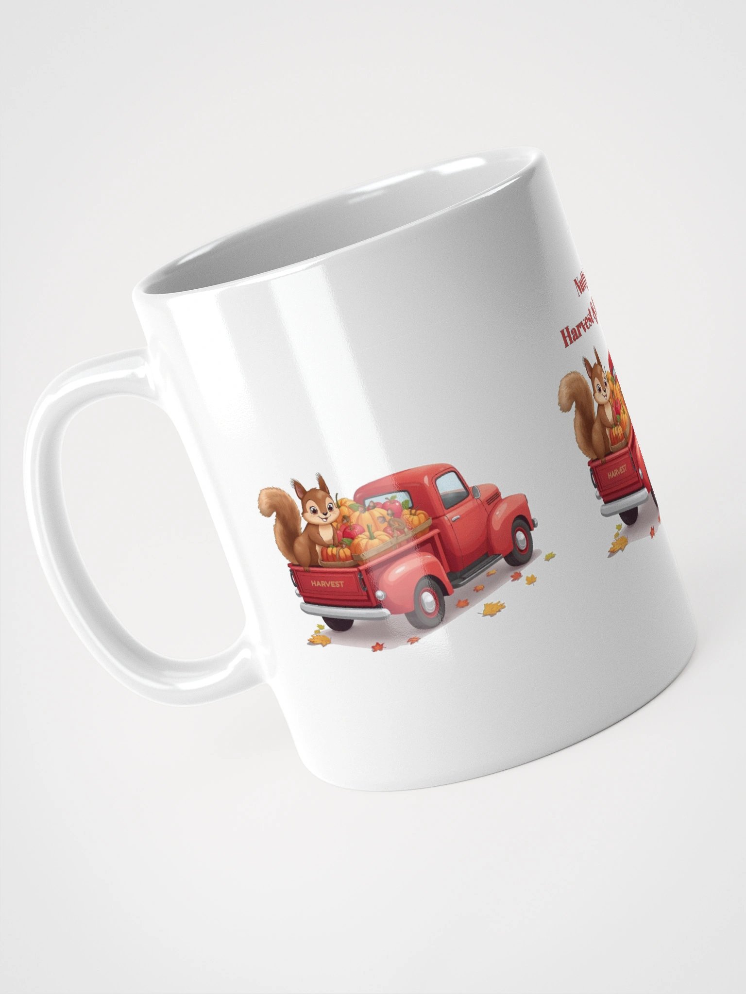 Nutty Fall Harvest & Happiness White Glossy Mug product image (5)