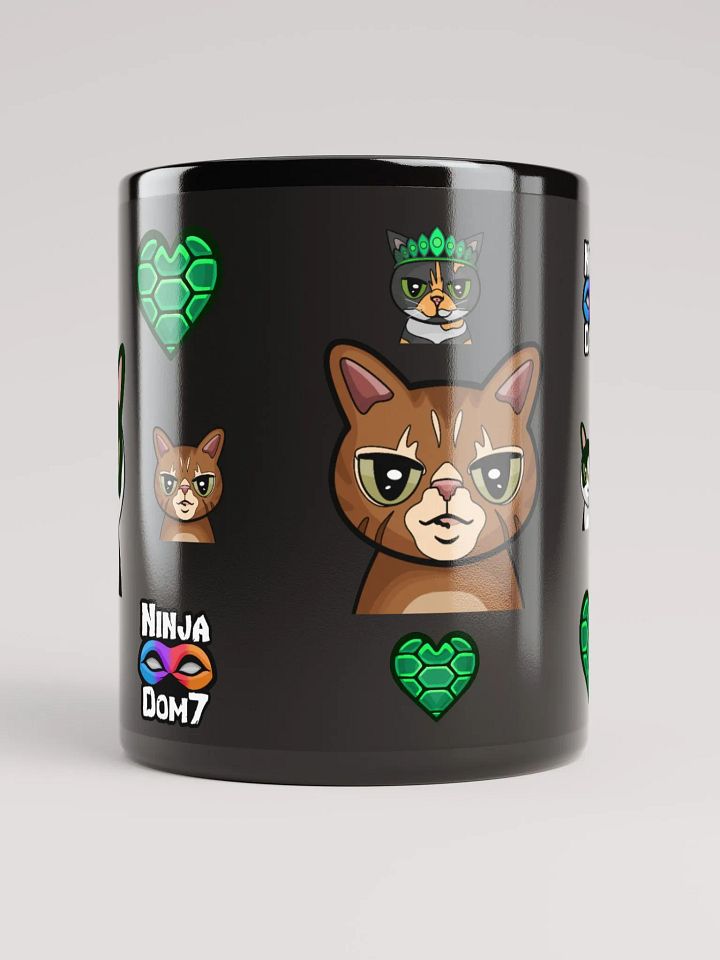 Cat Fam Black Glossy Mug product image (2)