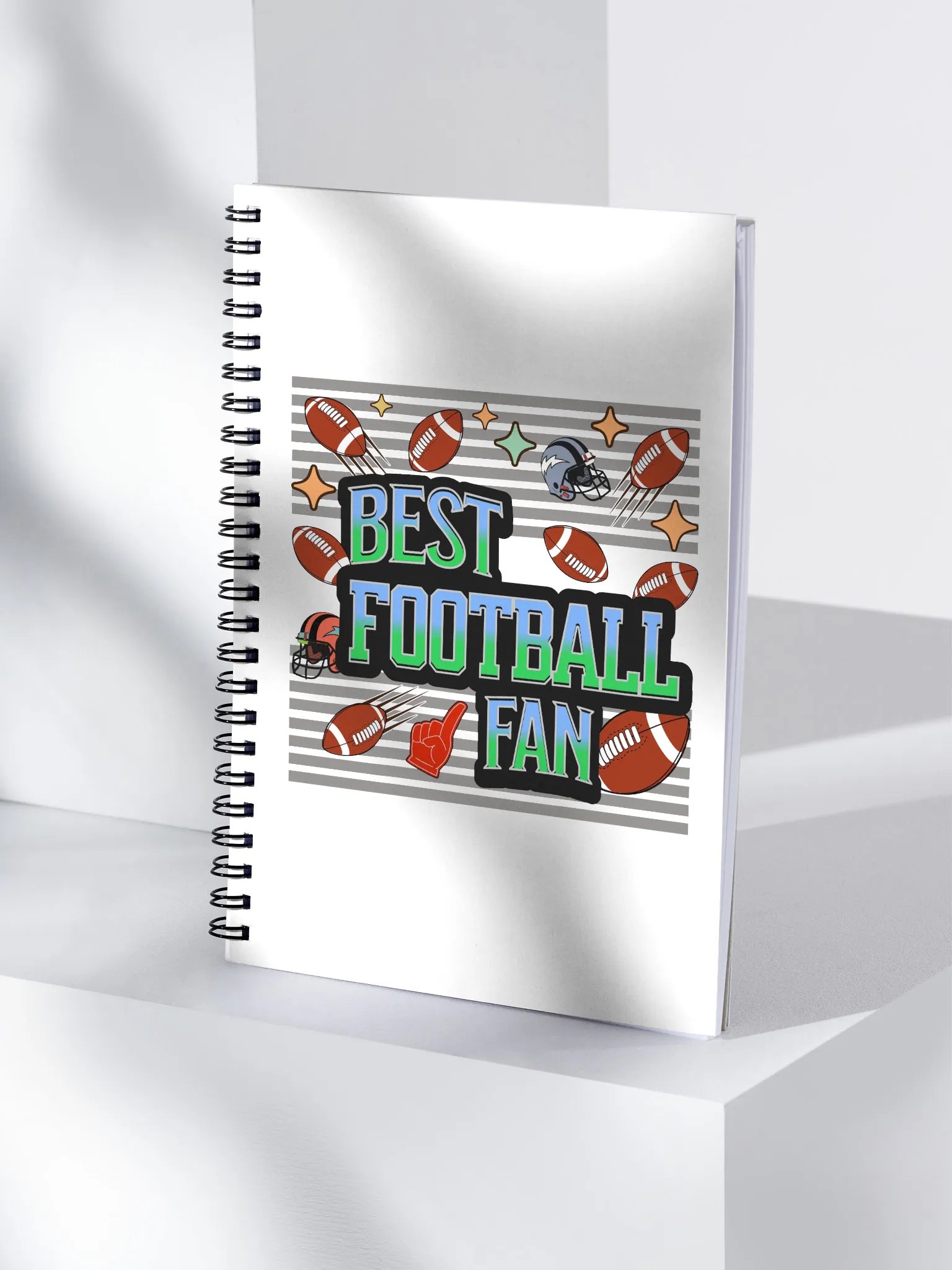 Best Football Fan Gridiron Glory Spiral Notebook product image (1)