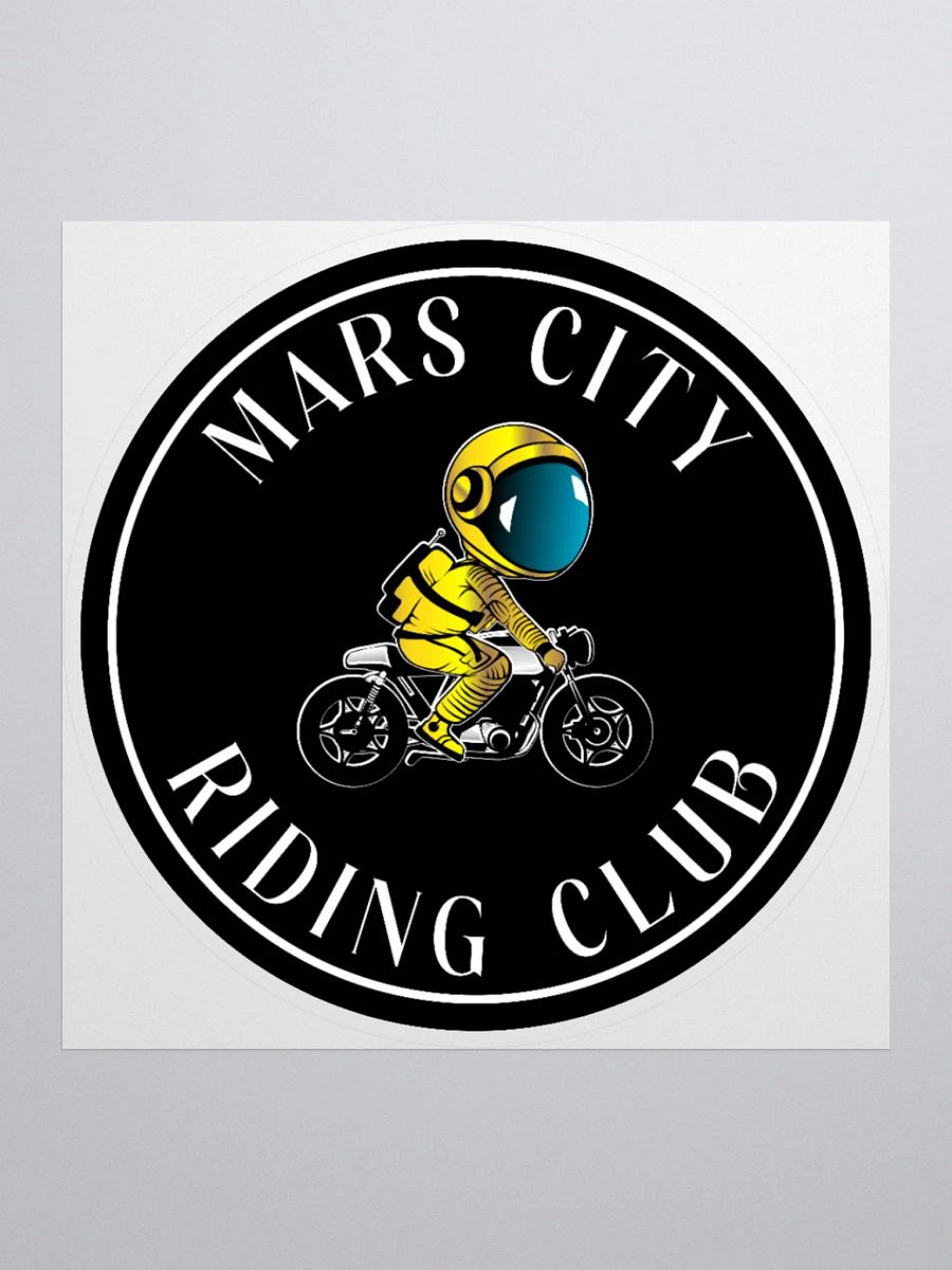 MARS CITY RIDING CLUB GOLD LOGO STICKER product image (1)
