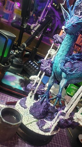 🏴‍☠️💎🏔⚡🌐🎆🎶🔮
How to paint Fae Realm rocks? 
WIP

#miniaturepainting #modelpainting #commissionpainting #customminiatures #3Dpr...