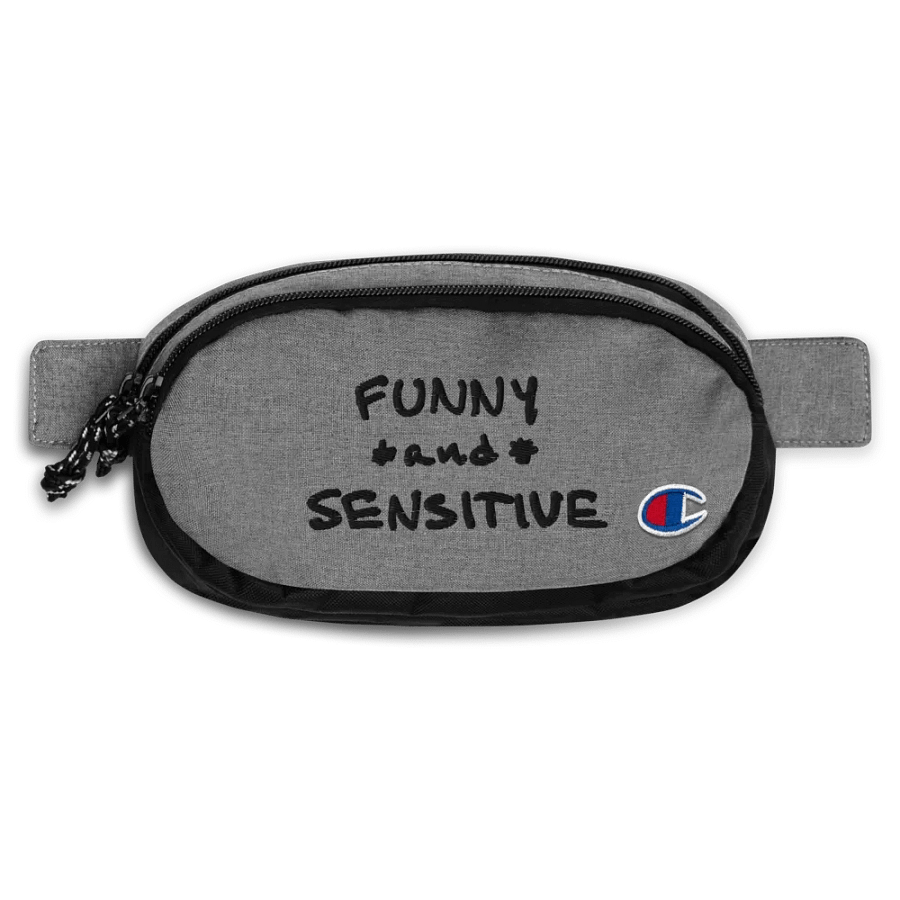 FUNNY *and* SENSITIVE (black thread) champion fanny pack product image (1)