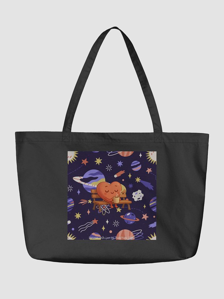 Stellar Vibes - Cosmic Kawaii Animals Organic Cotton Tote Bag (Doubled-Sided Print) product image (2)