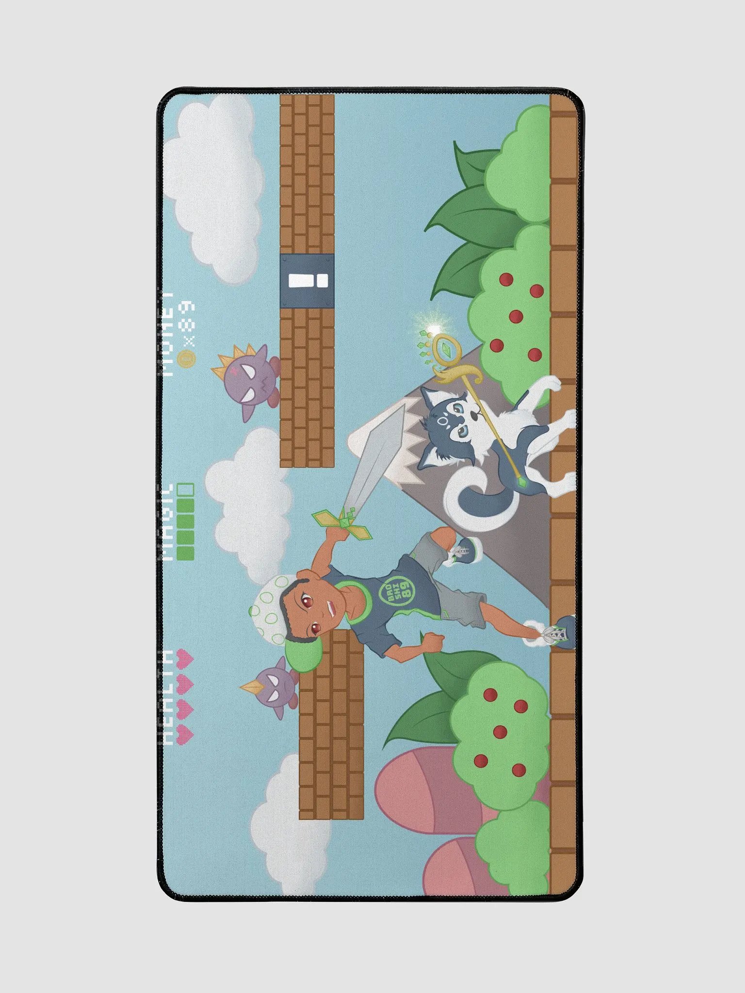 Broshi and Bowshi Adventure Deskmat 15.5x31.5 Inches product image (2)