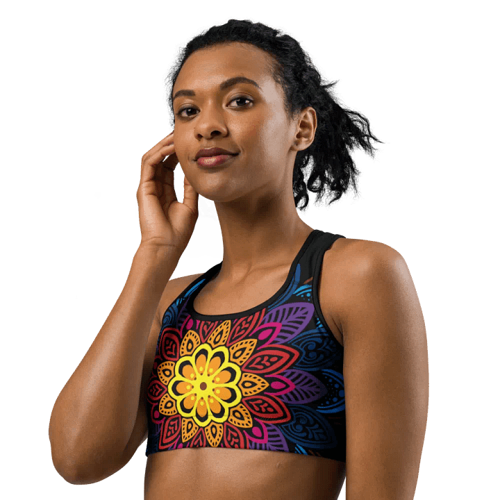 Vibrant Mandala Print Sports Bra product image (2)