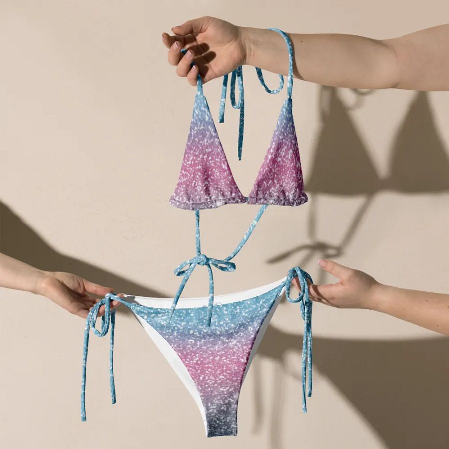 Glitter Unicorn Texture Design String Bikini (4) product image (7)