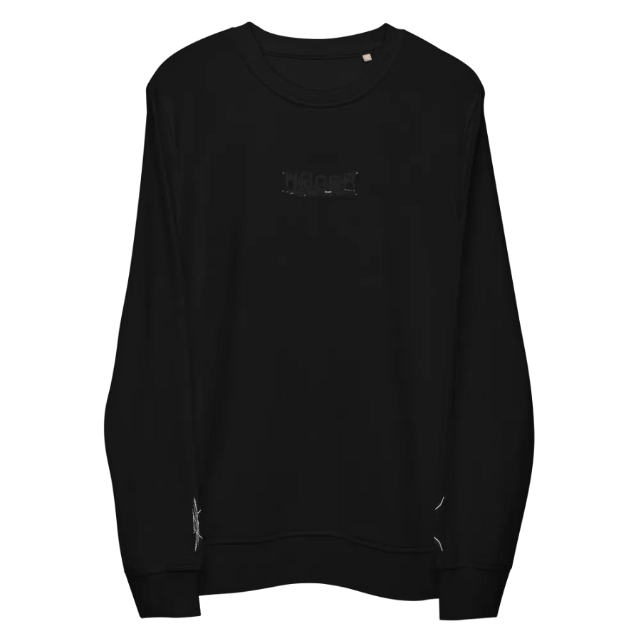 Unisex Organic Sweatshirt - Embroidered - Black HApex Gear White Logo product image (8)