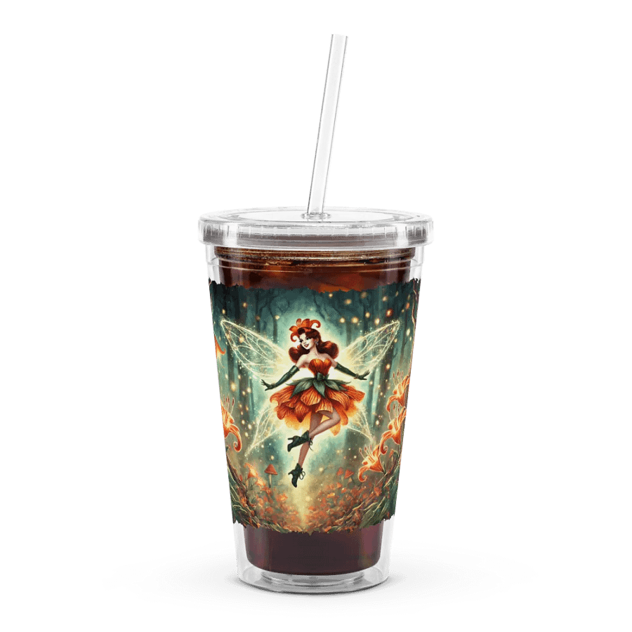 Enchanted Orange Lily Fairy Double Wall Tumbler product image (7)