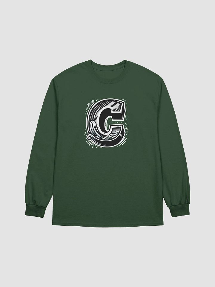 Cresting Waves Long Sleeve Tee | AI Design initial C product image (1)
